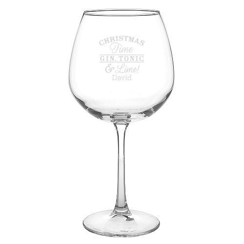 Christmas Balloon Gin Glass