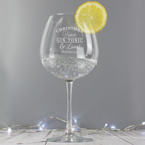 Christmas Balloon Gin Glass - Image 2