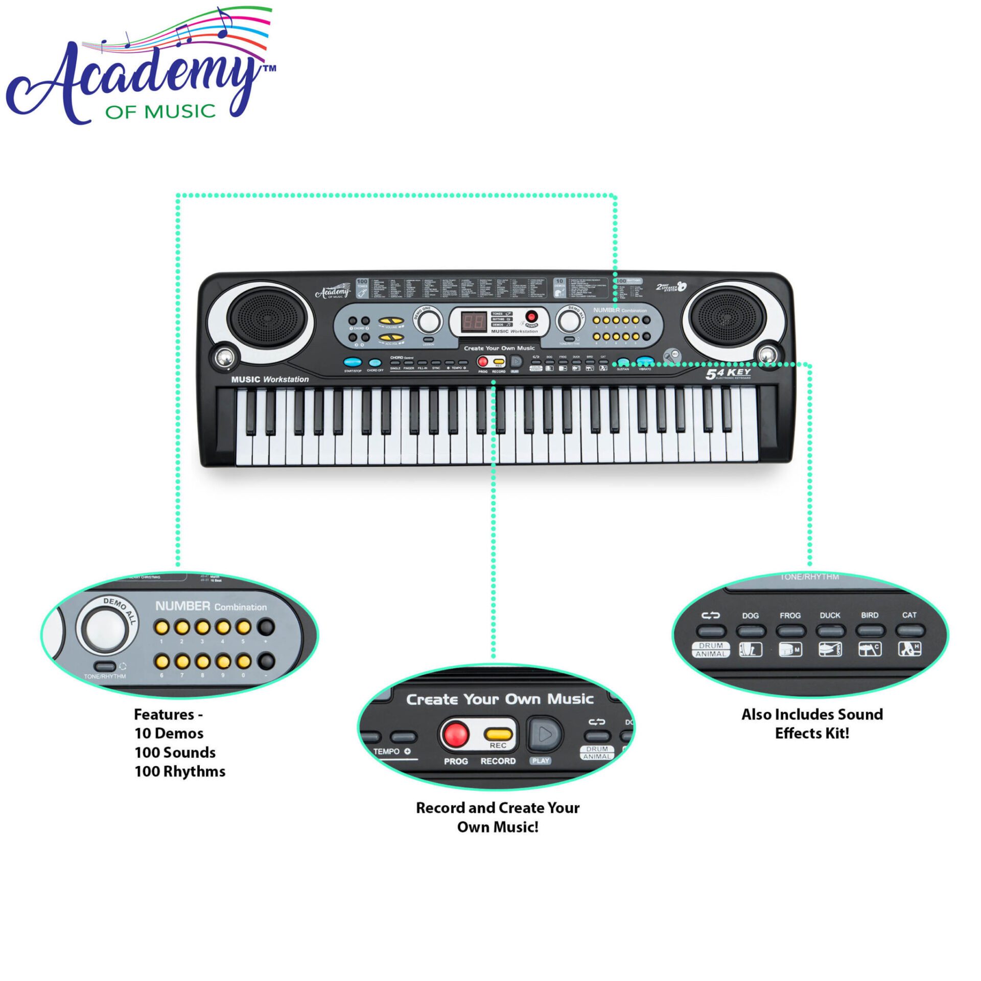 54 Keys Keyboard - Image 4