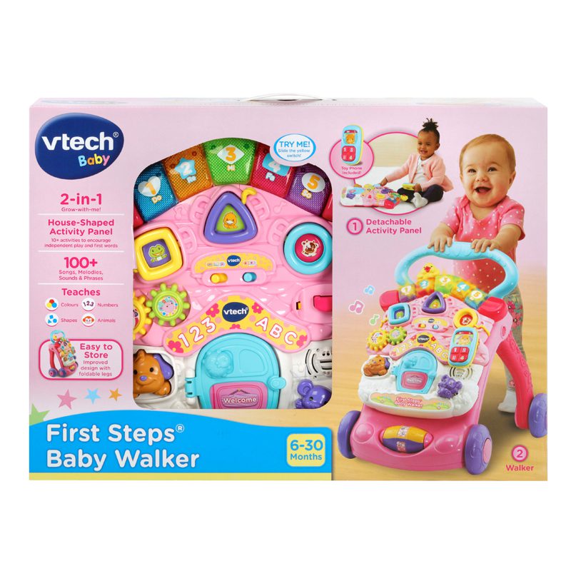 V-Tech First Steps Baby Walker Pink - Image 3