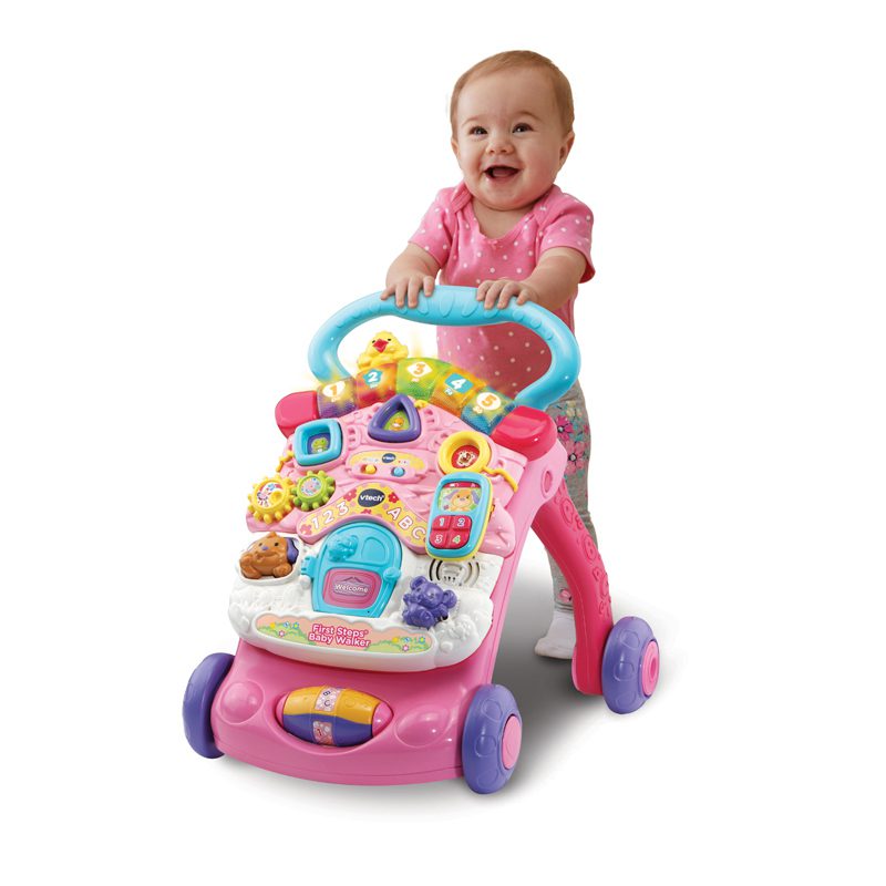 V-Tech First Steps Baby Walker Pink - Image 2