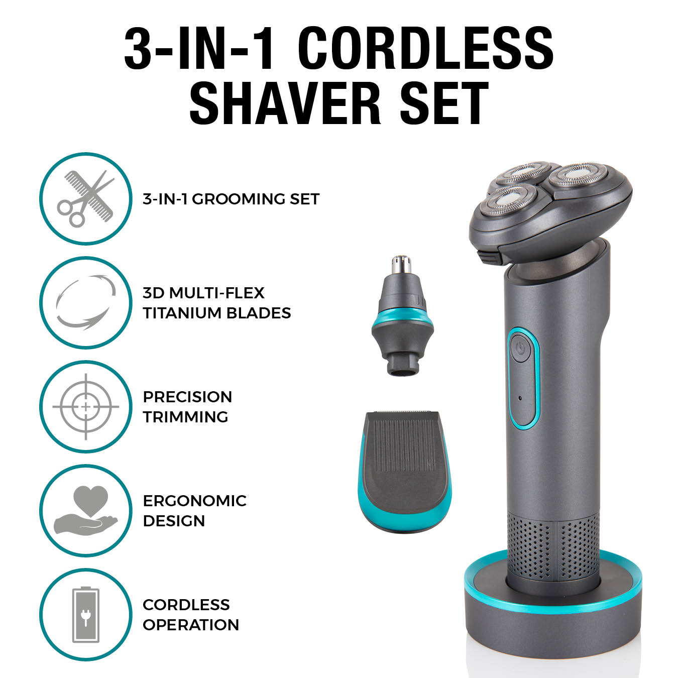 Carmen Titan Cordless Shaver Set - Image 8