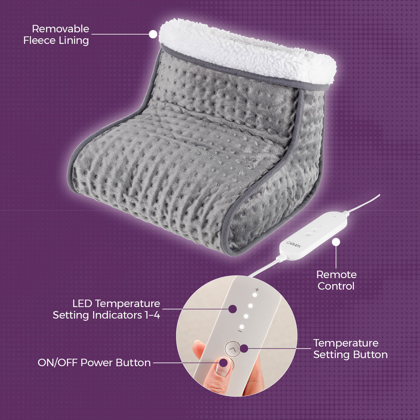 Carmen Electric Heated Foot Warmer - Image 3