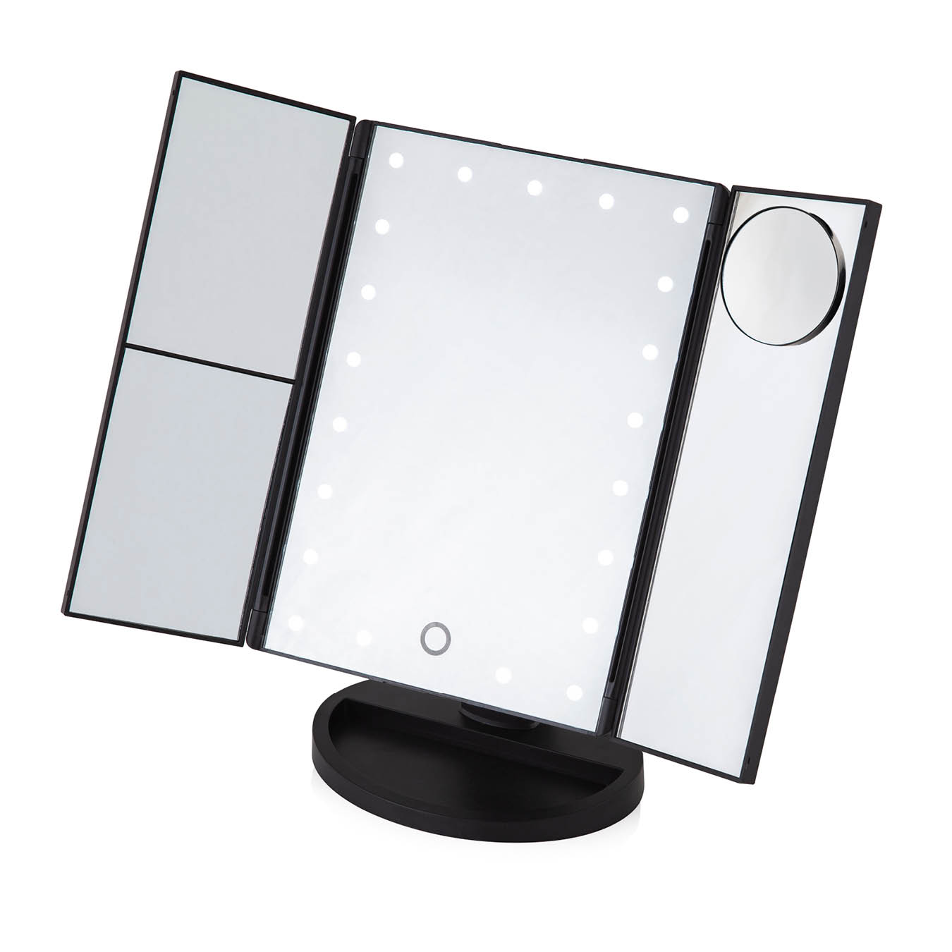 LED 3 Panel Mirror With 5 Sections