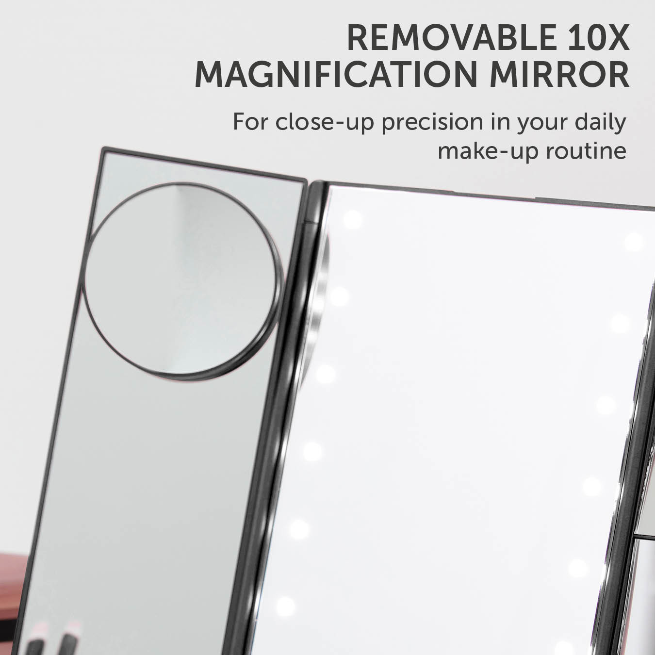 LED 3 Panel Mirror With 5 Sections - Image 6
