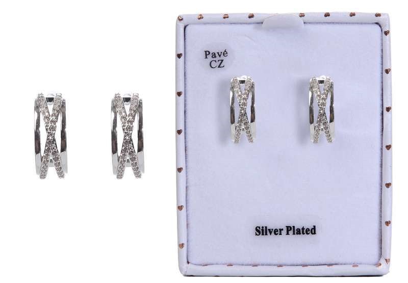 Kiss Collection Ring Silver Plated Ear Rings