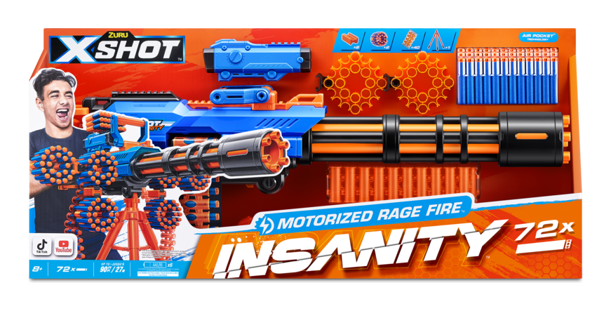 X-shot Insanity Rage Fire Gatling Gun