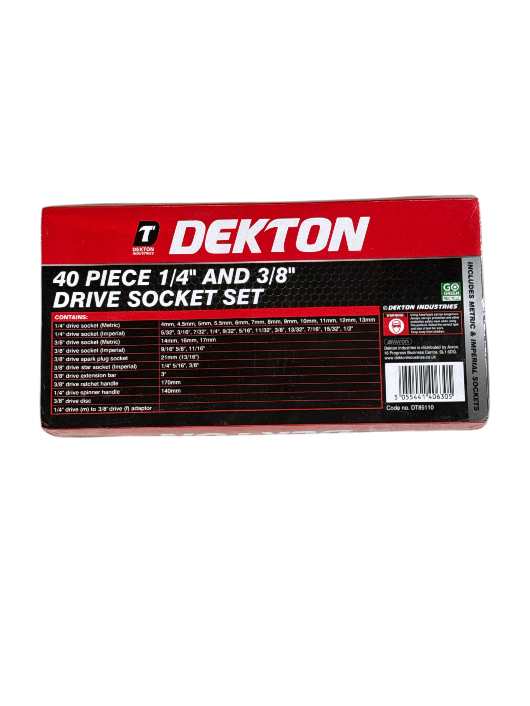 Dekton 40 Piece 1/4" and 3/8" Drive Socket Set - Image 2