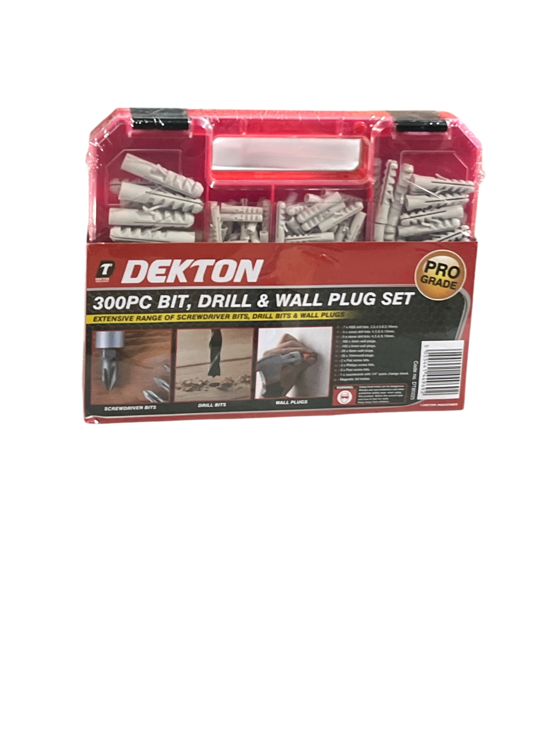 Dekton 300 PC DRILL BIT AND WALL PLUGS SET