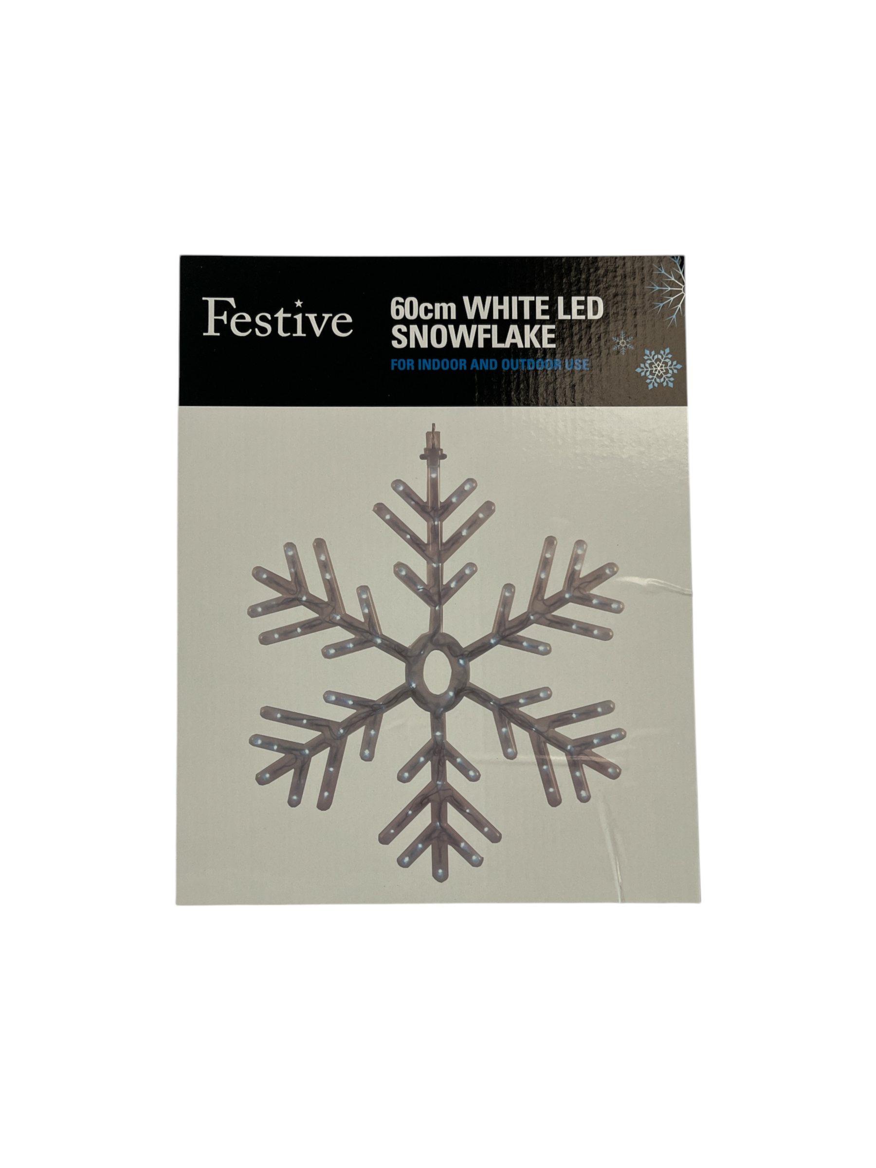 60 CM White LED Snowflake
