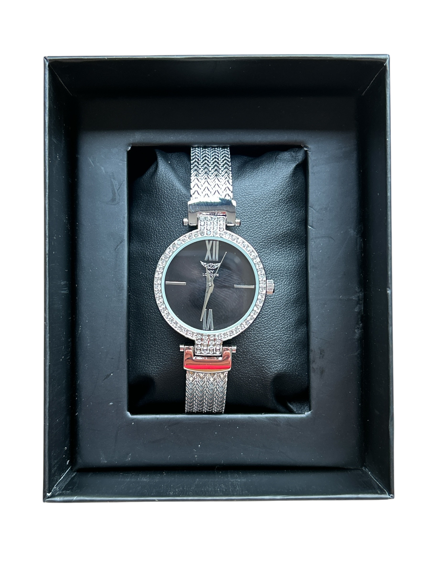 NY London Silver Ladies Bracelet Watch