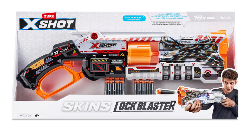 XShot Skins Series 1 Lock Gun with 16 Darts