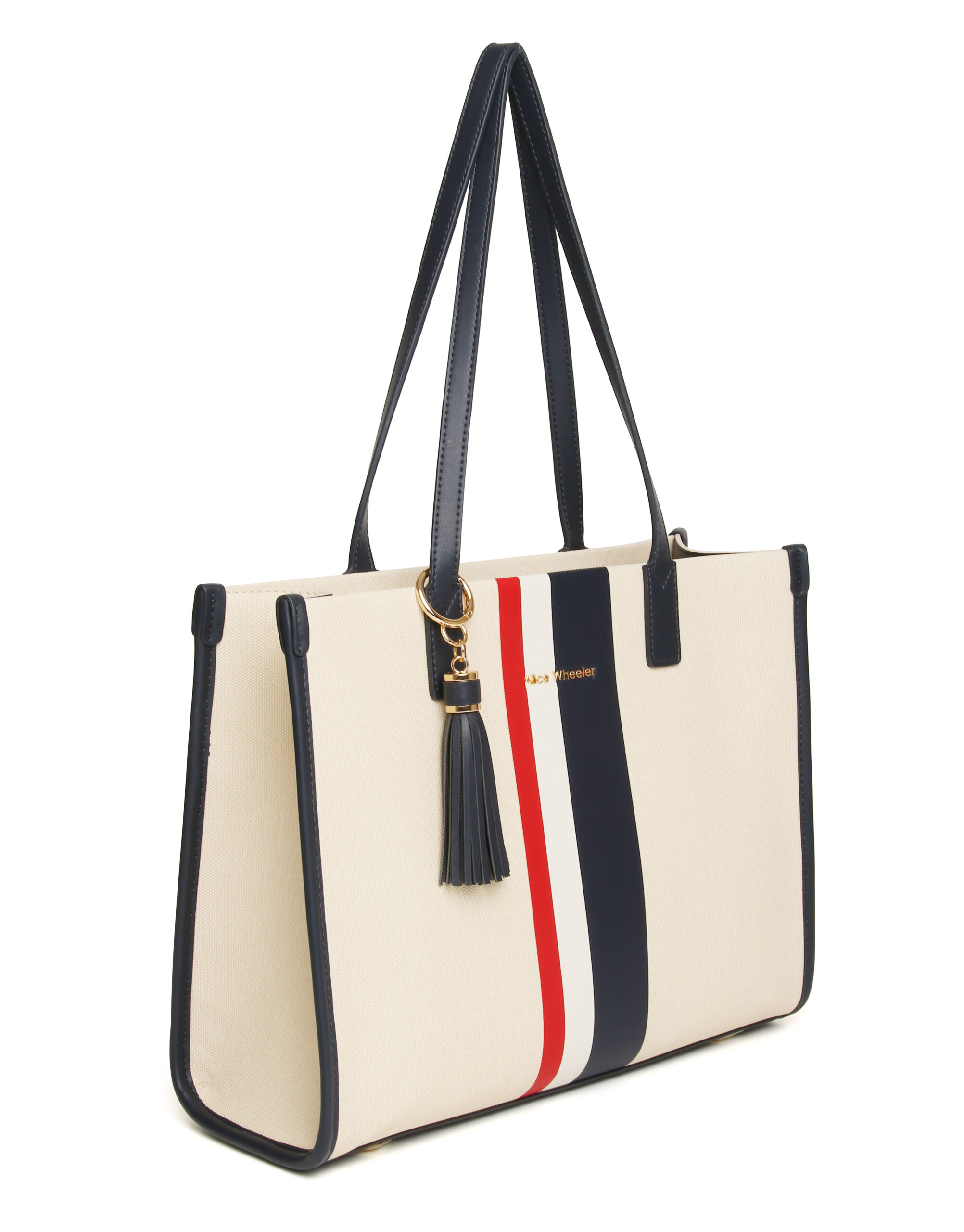 Nappa Stripe Collection-Navy Amalfi Tote Bag - Image 2