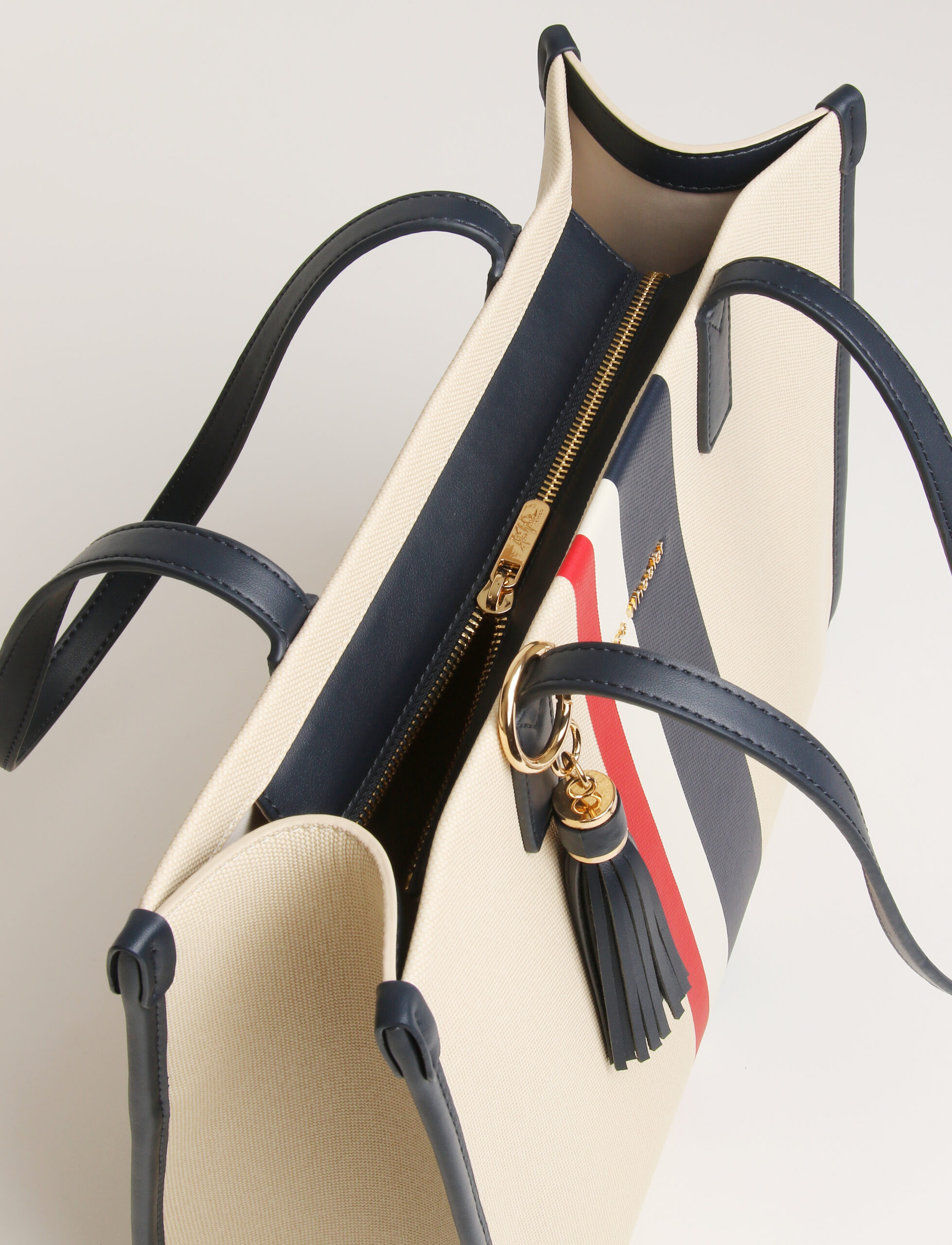 Nappa Stripe Collection-Navy Amalfi Tote Bag - Image 5