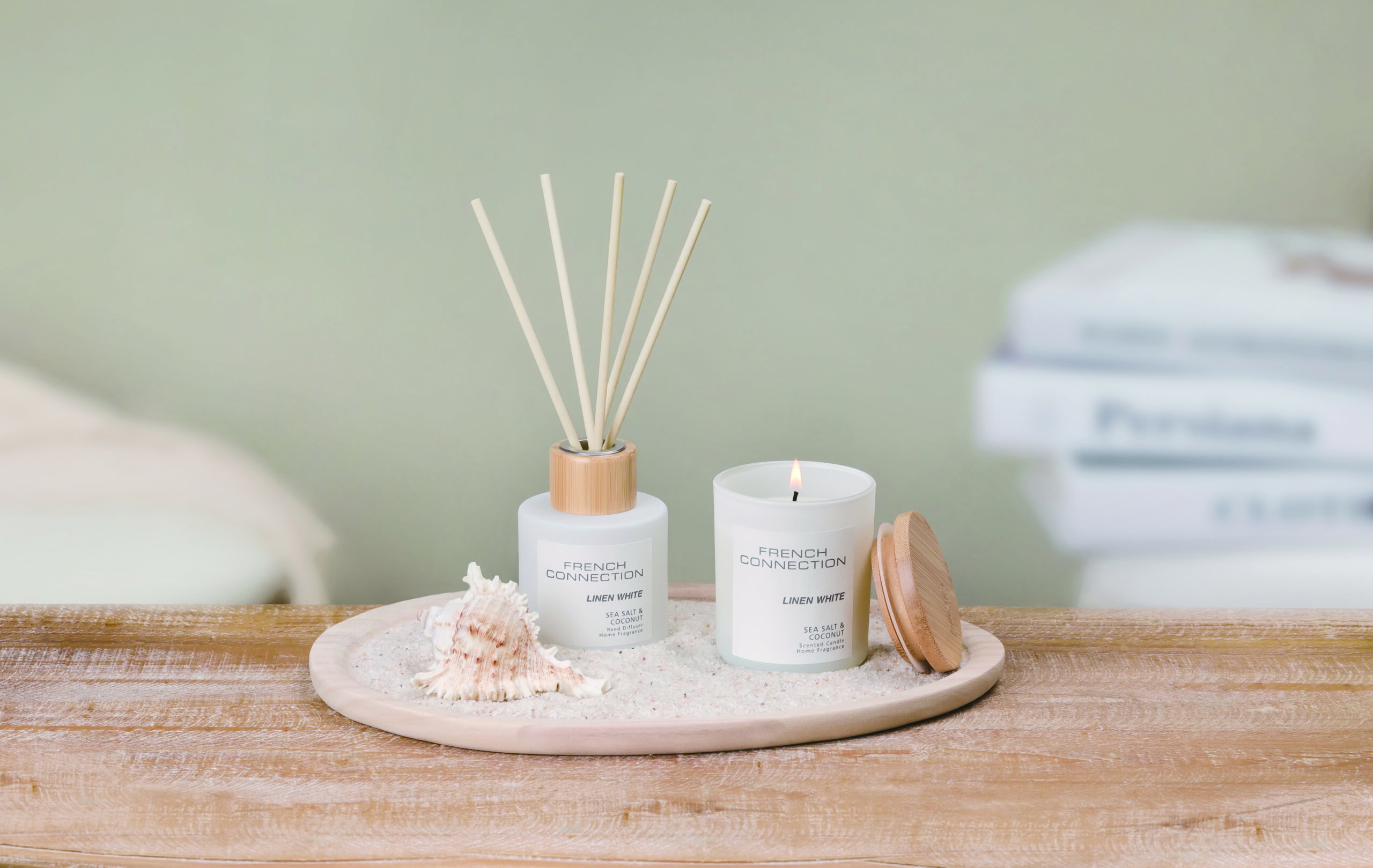 French Connection Candle and Diffuser Gift Set Sea Salt and Coconut