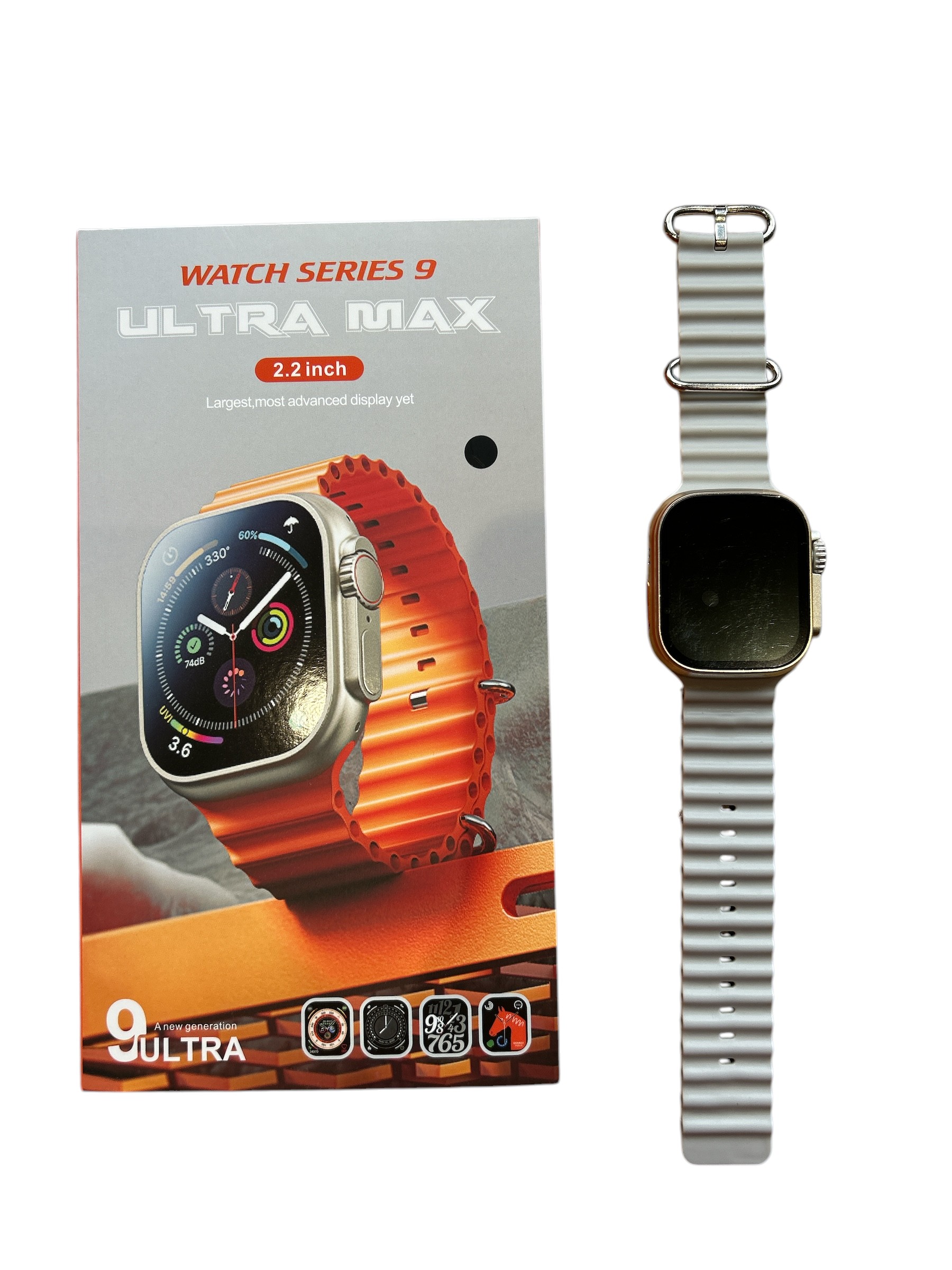Ultra 9 Max Smart Watch-Grey Strap