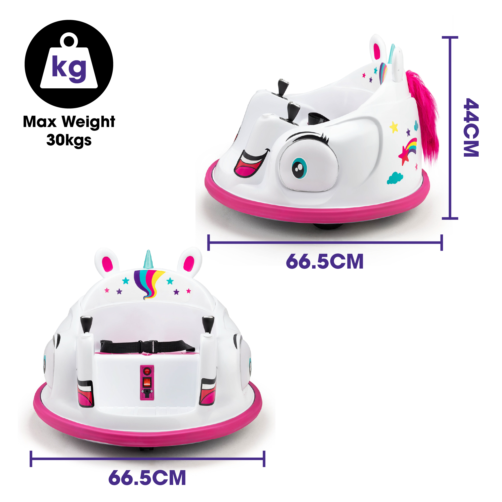 Unicorn Bumper Car Ride On - Image 5