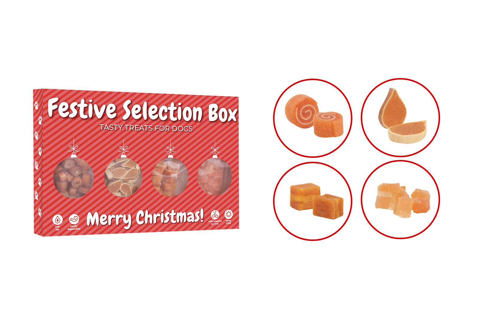 Dog Treat Christmas Selection Box 200g