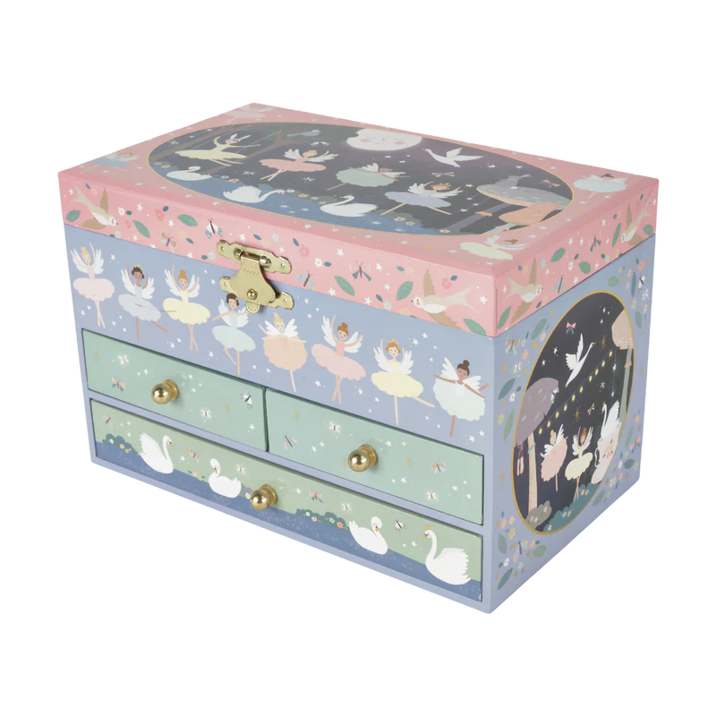 Musical Jewellery Box with 3 Drawers - Enchanted - Image 3
