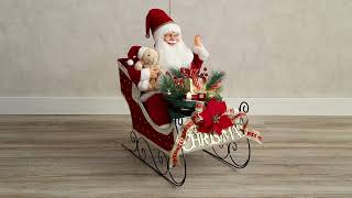 Animted Music Santa Sleigh 60cm - Image 2