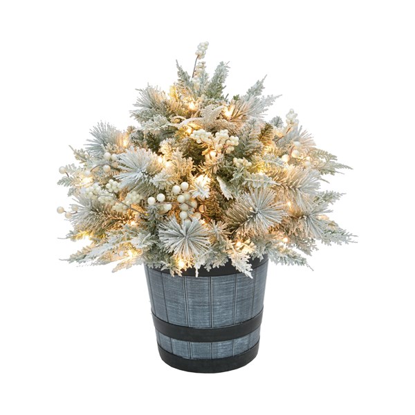 Pre Lit (50L) 60cm White Snow Tree